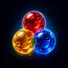 Mixflood: Color Mix app icon with a glowing water droplet surrounded by colour.