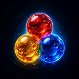 Mixflood: Color Mix app icon with a glowing water droplet surrounded by colour.
